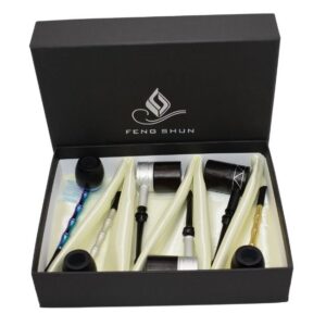 FENG SHUN BLACK WOOD DESIGN HEAVY DUTY TOBACCO PIPE DISPLAY